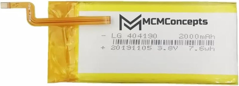 MCMConcepts 2000mAh Rectangle Battery Replacement for Apple iPod Classic/Video Thin